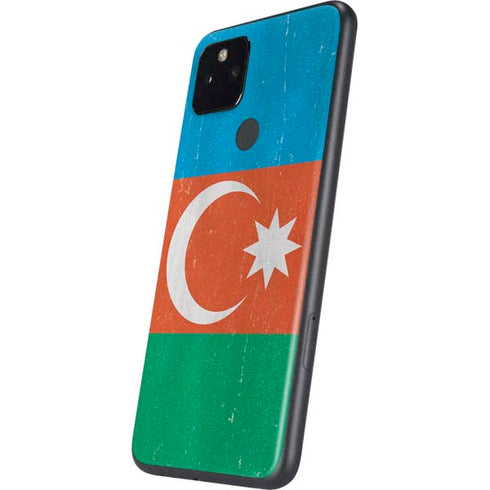 Azerbaijan Flag Distressed Google Pixel 4a 5G Skin